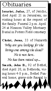 Obituary for Jesus?